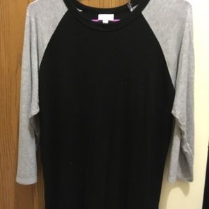 Black and grey long sleeve shirt